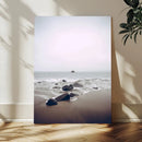 Moody Seascape Wall Art Canvas Print – Framed Neutral Foggy by MyGreatCanvas | Canvas Wall Art Prints | Photo Prints & Wall Decor