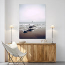 Moody Seascape Wall Art Canvas Print – Foggy Ocean Waves