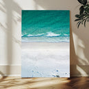 Turquoise Ocean Wall Art Canvas Print – White Sand Shore