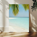 Azure Water Wall Art Canvas Print – Tranquil Island Escape