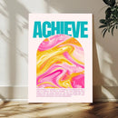 Achieve Motivational Wall Art – Colorful Abstract Swirl by MyGreatCanvas | Canvas Wall Art Prints | Photo Prints & Wall Decor