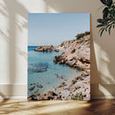 Clear Blue Water Beach Wall Art – Framed Rocky Cove Canvas by MyGreatCanvas | Canvas Wall Art Prints | Photo Prints & Wall Decor