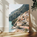 Mediterranean Coastal Cliffside Town Wall Art – Vibrant by MyGreatCanvas | Canvas Wall Art Prints | Photo Prints & Wall Decor