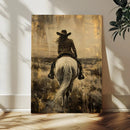 Cowgirl on Horse Wall Art Canvas Print – Western Equestrian by MyGreatCanvas | Canvas Wall Art Prints | Photo Prints & Wall Decor