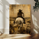 Western Cowgirl Wall Art Canvas Print by MyGreatCanvas | Canvas Wall Art Prints | Photo Prints & Wall Decor