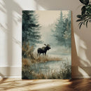 Watercolor Abstract Moose Wall Art Canvas Print – Wildlife by MyGreatCanvas | Canvas Wall Art Prints | Photo Prints & Wall Decor