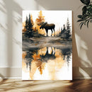 Abstract Moose Forest Wall Art Canvas Print – Wildlife by MyGreatCanvas | Canvas Wall Art Prints | Photo Prints & Wall Decor