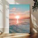 Sunset Surf Wall Art Canvas Print – Coastal Ocean by MyGreatCanvas | Canvas Wall Art Prints | Photo Prints & Wall Decor