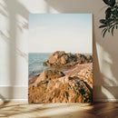 Rocky Coastline Wall Art Canvas Print, Minimal Coastal by MyGreatCanvas | Canvas Wall Art Prints | Photo Prints & Wall Decor
