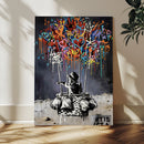 Banksy Inspired Boy Wall Art Canvas Print, Graffiti Balloon by MyGreatCanvas | Canvas Wall Art Prints | Photo Prints & Wall Decor