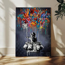 Banksy Inspired Boy Swing Wall Art Canvas Print by MyGreatCanvas | Canvas Wall Art Prints | Photo Prints & Wall Decor