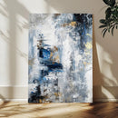 Blue Abstract Wall Art Canvas Print, Gold Black Modern by MyGreatCanvas | Canvas Wall Art Prints | Photo Prints & Wall Decor