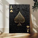 Ace of Spades Wall Art Canvas Print – Black and Gold Playing by MyGreatCanvas | Canvas Wall Art Prints | Photo Prints & Wall Decor
