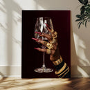 Black Woman Holding Elegant Wine Glass Art, Black Girl Art, by MyGreatCanvas | Canvas Wall Art Prints | Photo Prints & Wall Decor