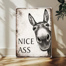 Funny Donkey Bathroom Wall Art Canvas Print, Nice Ass Farm by MyGreatCanvas | Canvas Wall Art Prints | Photo Prints & Wall Decor