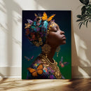 Butterfly Crown Gold Woman Portrait — Monarch Queen Canvas by MyGreatCanvas | Canvas Wall Art Prints | Photo Prints & Wall Decor