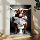 Texas Longhorn Cow Toilet Paper Canvas Wall Art, Funny by MyGreatCanvas | Canvas Wall Art Prints | Photo Prints & Wall Decor