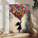 Banksy Street Art Canvas Wall Art, Girl Heart Balloons by MyGreatCanvas | Canvas Wall Art Prints | Photo Prints & Wall Decor