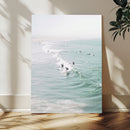 Surfers on Waves Canvas Wall Art, Aerial Ocean Photography by MyGreatCanvas | Canvas Wall Art Prints | Photo Prints & Wall Decor