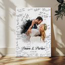Wedding Guest Book Alternative Wall Art Canvas Print, Personalized Wedding Signature Poster, Custom Couple Photo Guestbook Canvas, Bridal Shower Reception Decor by MyGreatCanvas | Canvas Wall Art Prints | Photo Prints & Wall Decor