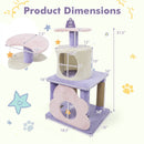 31.5" Cute Modern Cat Tree Multi-Level Kitten Tower by LJGDeals