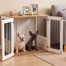 31.5” Dog Crate Furniture Wooden Dog Kennel with Double Lock Doors by LJGDeals