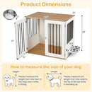 31.5” Dog Crate Furniture Wooden Dog Kennel with Double Lock Doors by DirectDeals