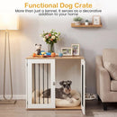 31.5” Dog Crate Furniture Wooden Dog Kennel with Double Lock Doors by LJGDeals