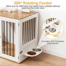 31.5” Dog Crate Furniture Wooden Dog Kennel with Double Lock Doors by DirectDeals