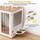 31.5” Dog Crate Furniture Wooden Dog Kennel with Double Lock Doors by LJGDeals