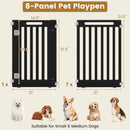 8-Panel Dog Playpen 31.5" Height Indoor Outdoor HDPE by LJGDeals