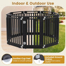 8-Panel Dog Playpen 31.5" Height Indoor Outdoor HDPE by LJGDeals