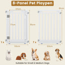 8-Panel Dog Playpen 31.5" Height Indoor Outdoor HDPE by LJGDeals