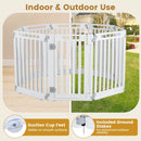 8-Panel Dog Playpen 31.5" Height Indoor Outdoor HDPE by LJGDeals