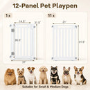 12-Panel Dog Playpen 31.5" Height Indoor Outdoor Pet Fence by LJGDeals