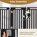 16-Panel Dog Playpen 31.5" Height Indoor Outdoor Pet Gate by LJGDeals