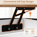 31.5 Inch Round Lift Top Coffee Table with Hidden Compartment and Side Shelves by LJGDeals
