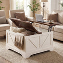 31.5 Inch Square Coffee Table with Lifting Tabletop and Hidden Compartment by DirectDeals