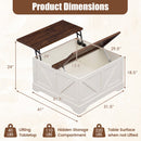 31.5 Inch Square Coffee Table with Lifting Tabletop and Hidden Compartment by DirectDeals