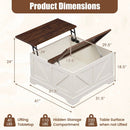 31.5 Inch Square Coffee Table with Lifting Tabletop and Hidden Compartment by LJGDeals
