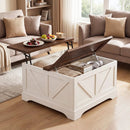 31.5 Inch Square Coffee Table with Lifting Tabletop and Hidden Compartment by LJGDeals