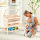 31.5 Inches Freestanding Hamster Cage Wooden Hamster Habitat Playpen-Natural by LJGDeals