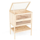 31.5 Inches Freestanding Hamster Cage Wooden Hamster Habitat Playpen-Natural by LJGDeals