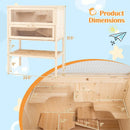 31.5 Inches Freestanding Hamster Cage Wooden Hamster Habitat Playpen-Natural by LJGDeals