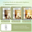 Vanity Table Set with Lighted Mirror and Cushion Stool by LJGDeals