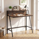 31.5" Industrial Desk with Raised Shelf Metal Frame by LJGDeals