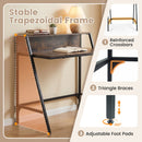 31.5" Industrial Desk with Raised Shelf Metal Frame by DirectDeals