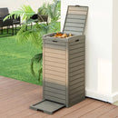 31 Gallon Large Outdoor Trash Can with Lid and Pull by LJGDeals