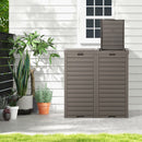 31 Gallon Large Outdoor Trash Can with Lid and Pull