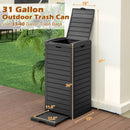 31 Gallon Large Outdoor Trash Can with Lid and Pull by LJGDeals